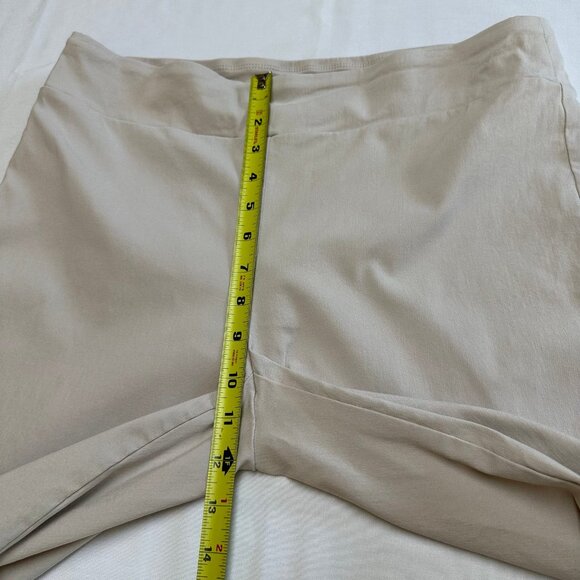 J McLaughlin Masie Slim Pull On Pants Size 14 Stretch Career Khaki Tan Tapered - Picture 5 of 8